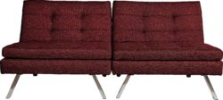 Home - Duo - 2 Seater Fabric Clic Clac - Sofa Bed - Red